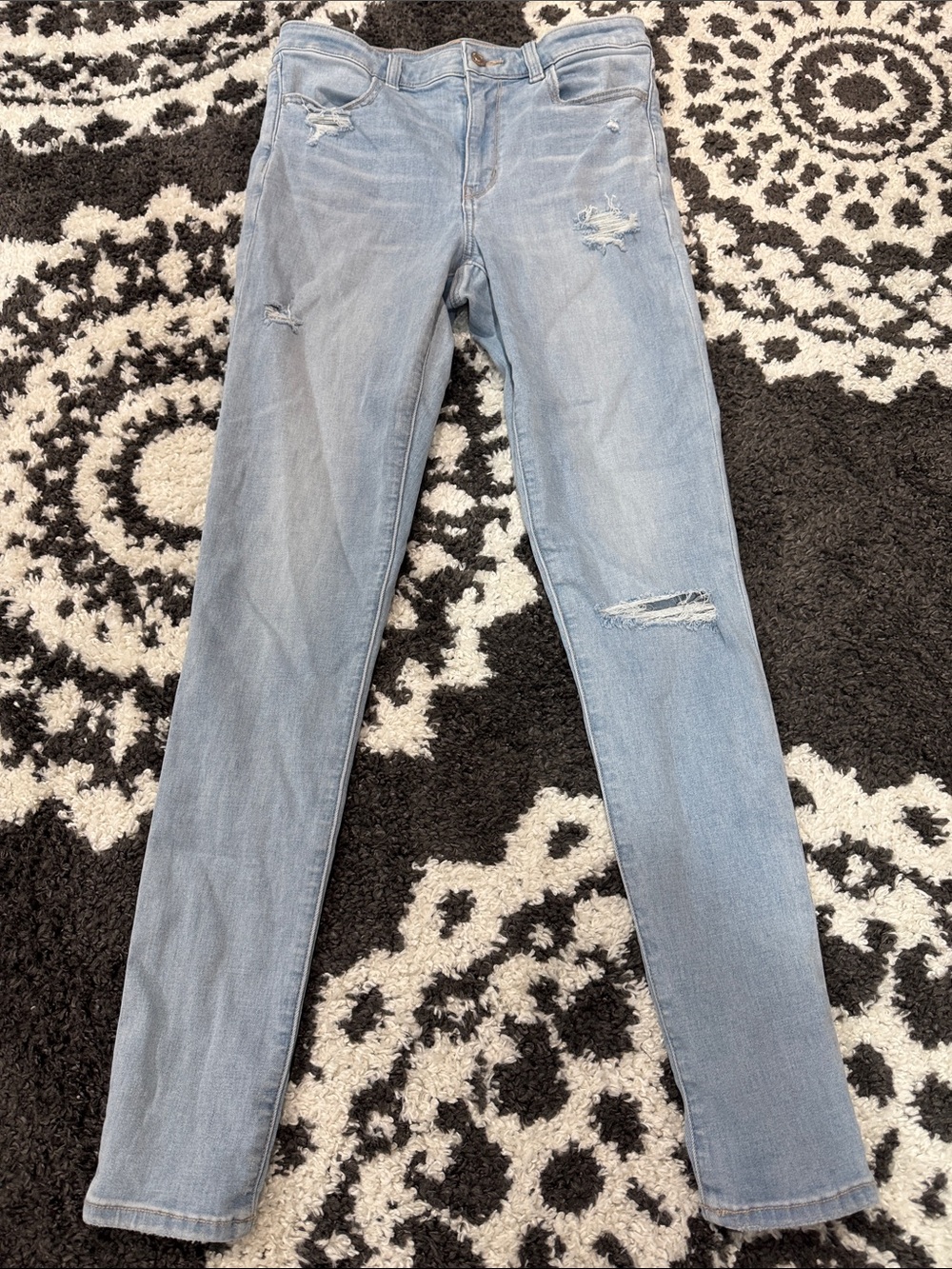 American eagle outfitters super high rise Distressed Women's jegging 8 long